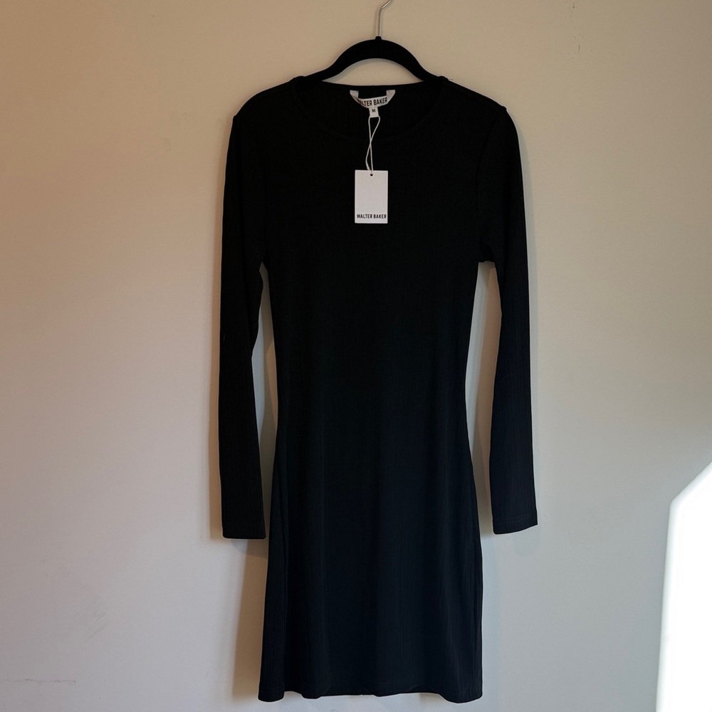 Walter Baker Backless Black Long Sleeve Dress